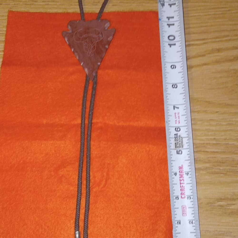 Brown Leather Bolo Tie